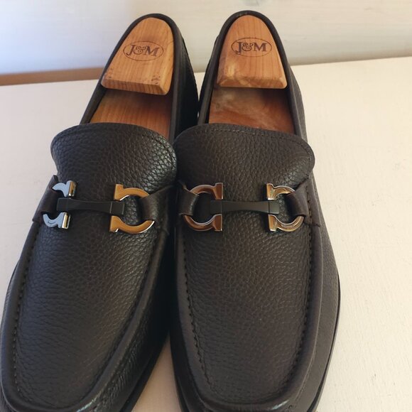 New ! Salvatore Ferragamo Men's Leather Shoes with Cedar Shoe trees- 9 - Picture 2 of 10